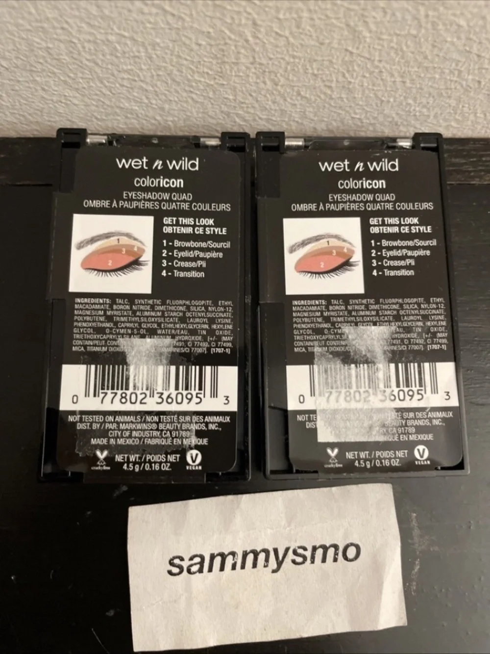 Wet n Wild Coloricon Eyeshadow Quad 340B Walking On Eggshells x2